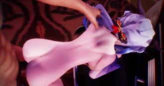 MMD虚拟巨乳骚女，淫荡肉体狂摇抖臀，爆汁诱惑！3D